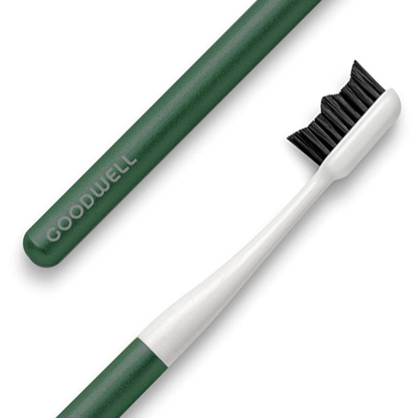 Aluminum Handle Toothbrush in Forest Green