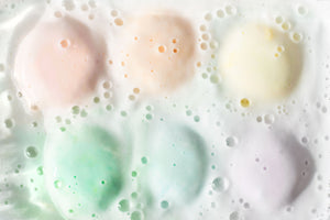 bubbly colorful bath bombs