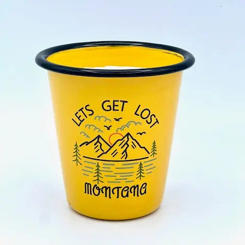Reusable Enamel Cup Candle- Let's Get Lost - Montana