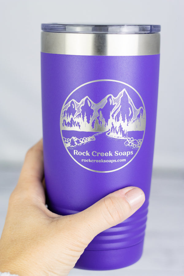 Rock Creek Soaps Logo Purple Insulated Tumbler