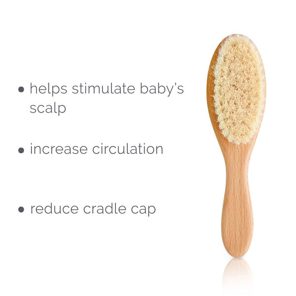 Wooden Baby Hair Brush and Combo Set