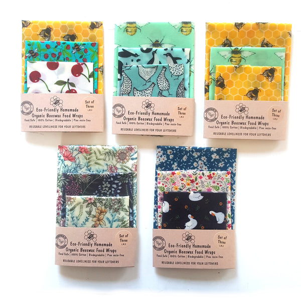 Patterned Organic Beeswax Wraps