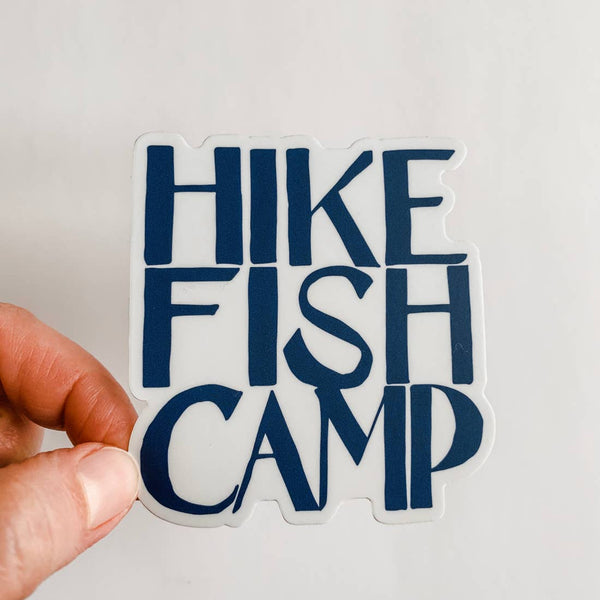 Hike Fish Camp Sticker