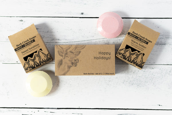 Bath Bomb Gift Set | Happy Holidays Elk