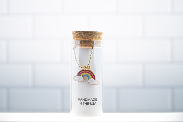 Fluffy Rainbow Necklace