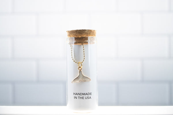 White Mermaid Tail Necklace
