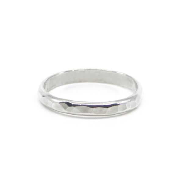 Thick Hammered Stacking Ring
