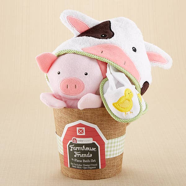 Farmhouse Friends 4 Piece Bath time Bucket