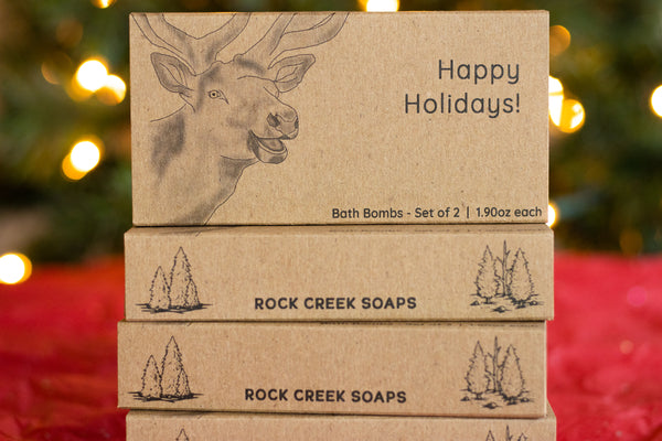Bath Bomb Gift Set | Happy Holidays Elk