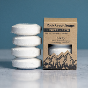 Shower Steamer Set of four in Clarity - Rock Creek Soaps