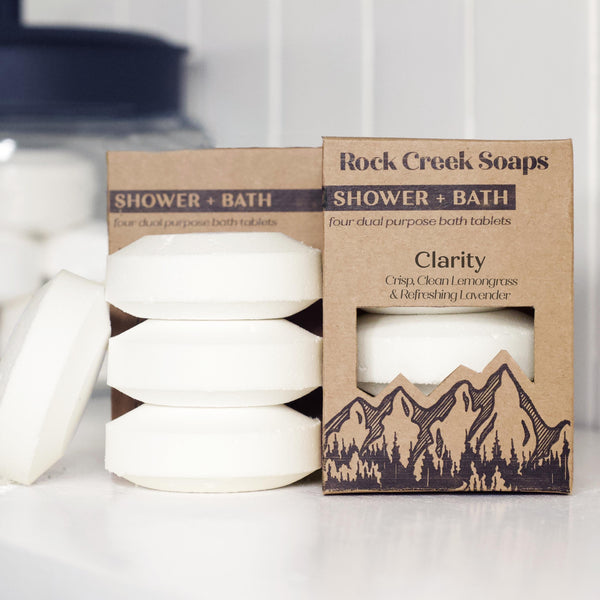 Shower Steamer Set of four in Clarity - Rock Creek Soaps