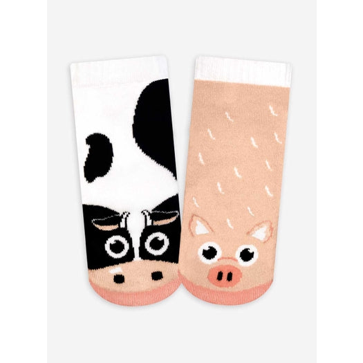 Cow & Pig | Mismatched Socks (1-3 Years)