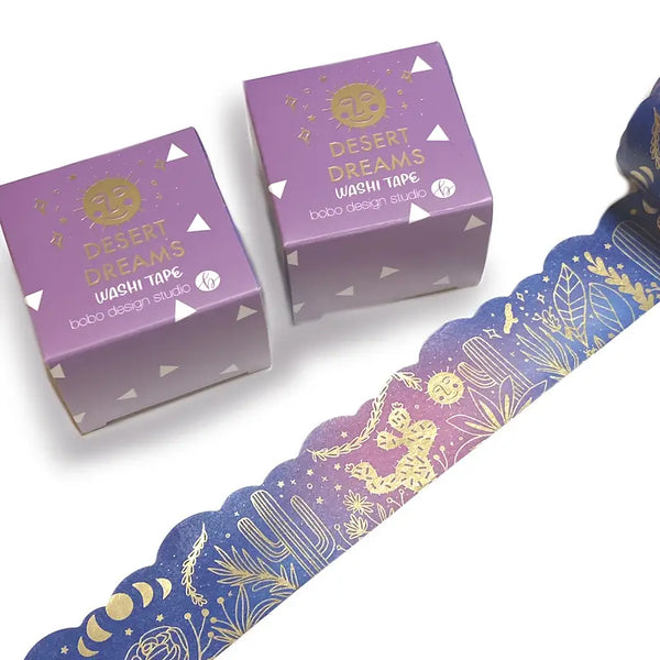 Desert Dreams - Gold Foil Cloud Cut Washi Tape