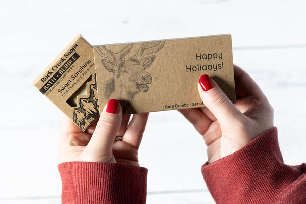 Bath Bomb Gift Set | Happy Holidays Elk