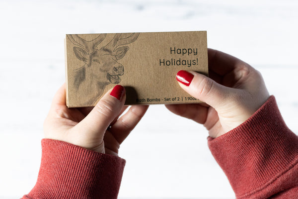 Bath Bomb Gift Set | Happy Holidays Elk