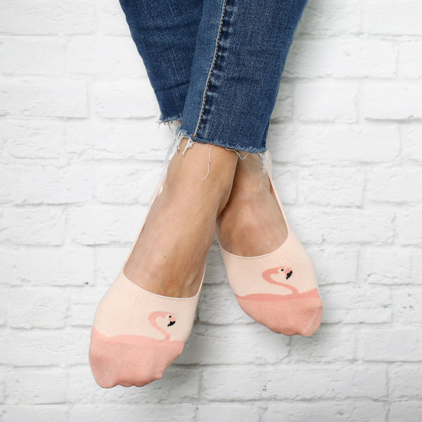 No Show Socks - Flamingo