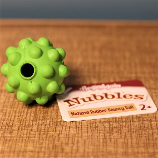 Green Nubbles - Rubber Ball