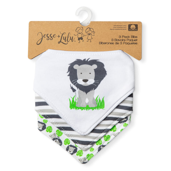 Lion Bandana Bib Set of 3