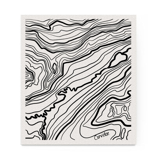 Topo Map Swedish Dishcloth