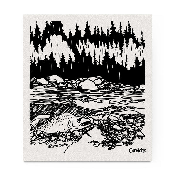 Trout Swedish Dishcloth