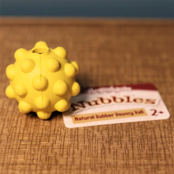 Yellow Nubbles - Rubber Ball
